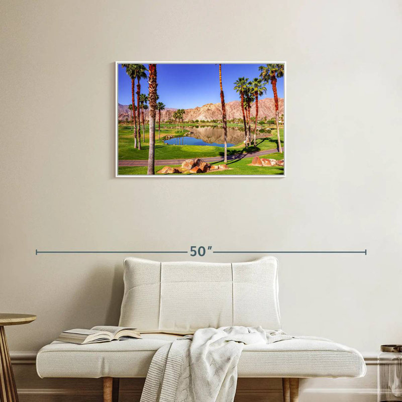 Parcours de golf La Quinta, Cadre flottant blanc, 31 po x 21 po