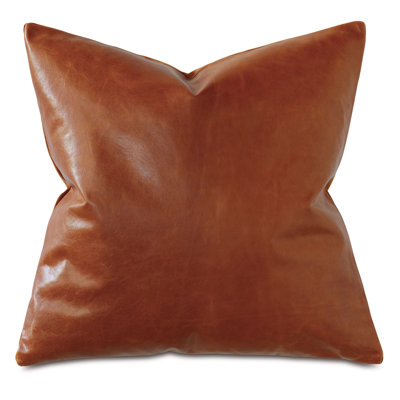Tudor Leather/Suede Reversible Throw Pillow