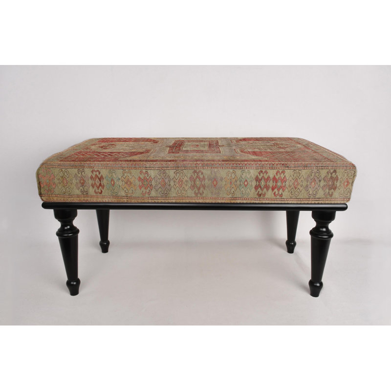 Kilim motif banc, banc de café, banc de repose-pieds, banc rembourré, banc de tapis turc, banc Kilim, banc de décoration intérieure, banc fait à la main