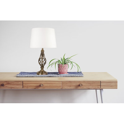 Zoey 49cm Twist Traditional Metal Table Lamp