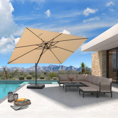 3.3m x 2.5m Rectangular Cantilever Parasol