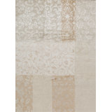 Himalayan Floral Area Rug in Beige/Off White