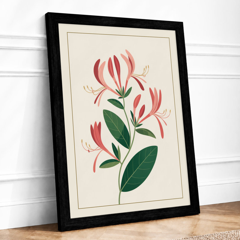 Striped Study Botanical - Print, A2 - 59.4 x 42.0 cm, Black