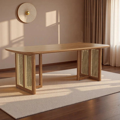 Wicker dining table for home use
