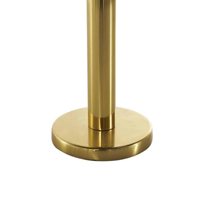Ensemble de chandelles de table 3 pièces en acier inoxydable, H 12,85 po x l 4,10 po x P 4,10 po, Or