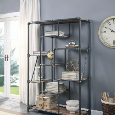 Brantley Antique Oak Finish Bookshelf by Williston Forge