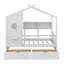 Lit simple en bois de style chalet avec 2 tiroirs, tablette de rangement incluse-820066599