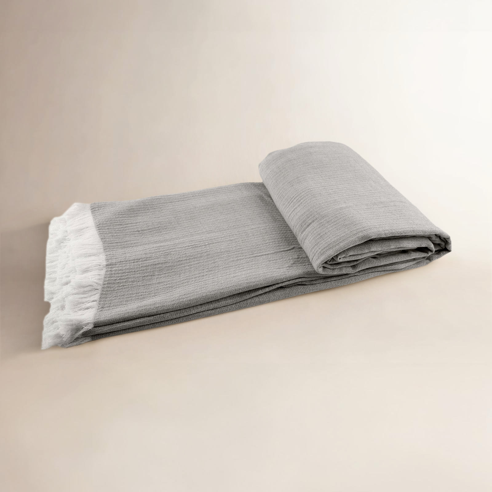 100% Cotton Throw, Ash 
