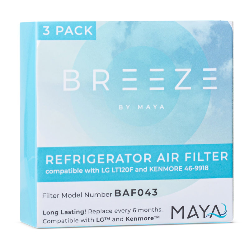 Breeze By MAYA LT120F Air Filter Replacement, Compatible With: 9918, 795 And LG ADQ73214404, LMXS30776S, 3 Pack