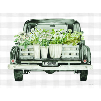 «Flower Lover's Truck» par Cindy Jacobs - impression sur toile tendue