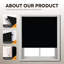 Thermal Blackout Roller Blind - Trimmable Cut to Size - Heavy Duty Metal Tube-1268558598-1268557033