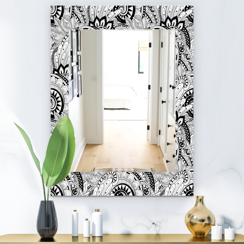 Miroir mural abstract Monochrome, H 24 po x l 32 po