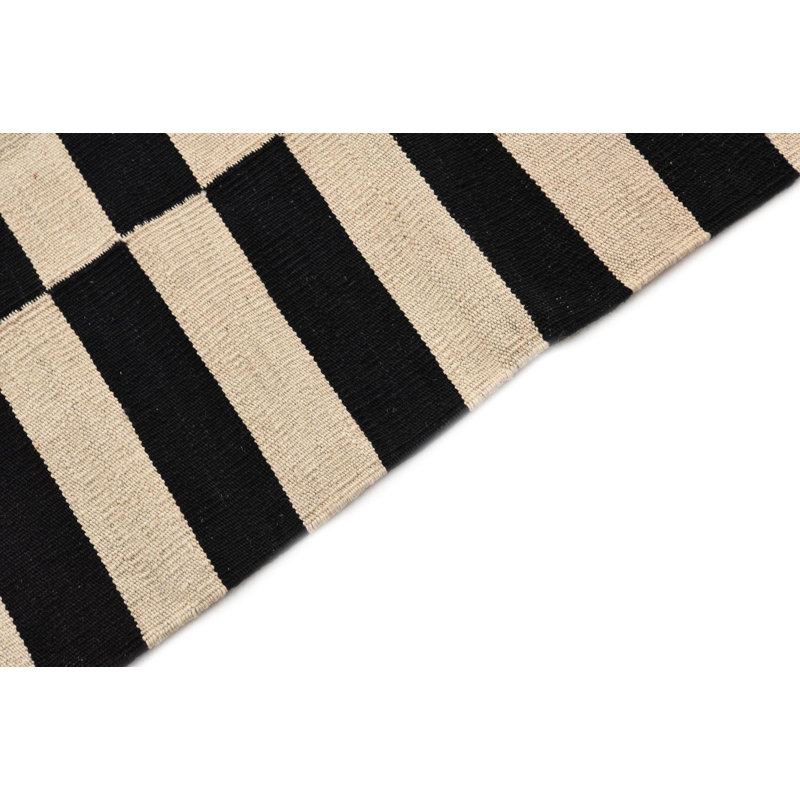Tapis noir et blanc 3x4 Ponce