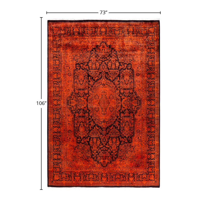 Overyed One-of-a-Kind Rectangle 6'1" X 8'10" Hand Knotted Area Rug