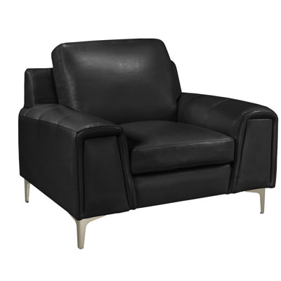 Fauteuil en cuir fleur Raghul