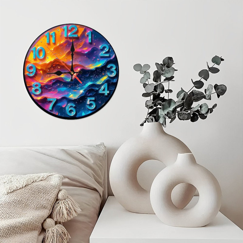 Horloge colorée
