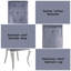 Ensemble de 2 chaises d'appoint en tissu gris et acier inoxydable Dekel-2060089144