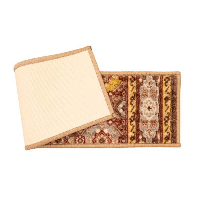 Tapis d'escalier taupe Aberdale Bakhtiari, Rectangle 31,5 po x 6 po