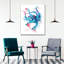 Blue Octopus Splash sur impression sur toile-969174802