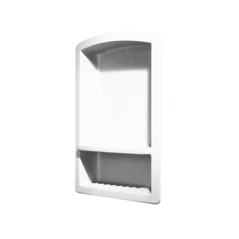 Tablette de douche à surface solide Chandler, Blanc