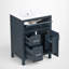 Meuble-lavabo autoportant 24 po avec lavabo en céramique, rangement rabattable et 2 tiroirs, transitionnel, petit espace-1360208983