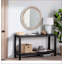 Miroir mural rustique rond, cercle en bois de 23,62 pouces avec perles, parfait pour un décor de maison de campagne et ajoutant une touche d'élégance à n'importe quelle pièce