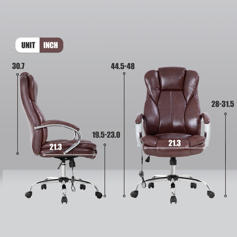 Fauteuil de direction de bureau, Brun