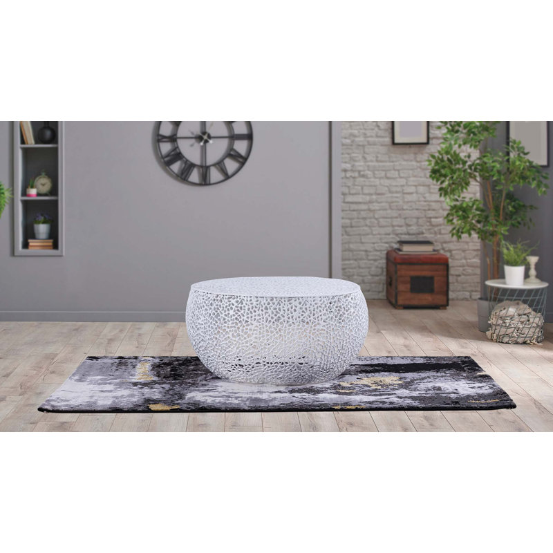 Table basse ronde, Blanc