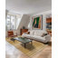 Tapis jaune en laine tissé à plat Chelton-24178551
