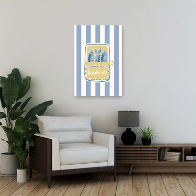 Reproduction d'art mural fantaisiste de sardine canette
