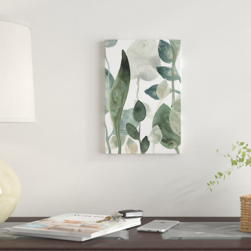 «Water Leaves III», reproduction sur toile, H 40 po x l 26 po x P 1,5 po, Toile tendue