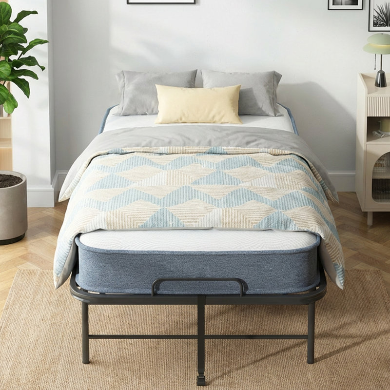 W31" Portable Folding Bed with Mattress For Adults, Twin