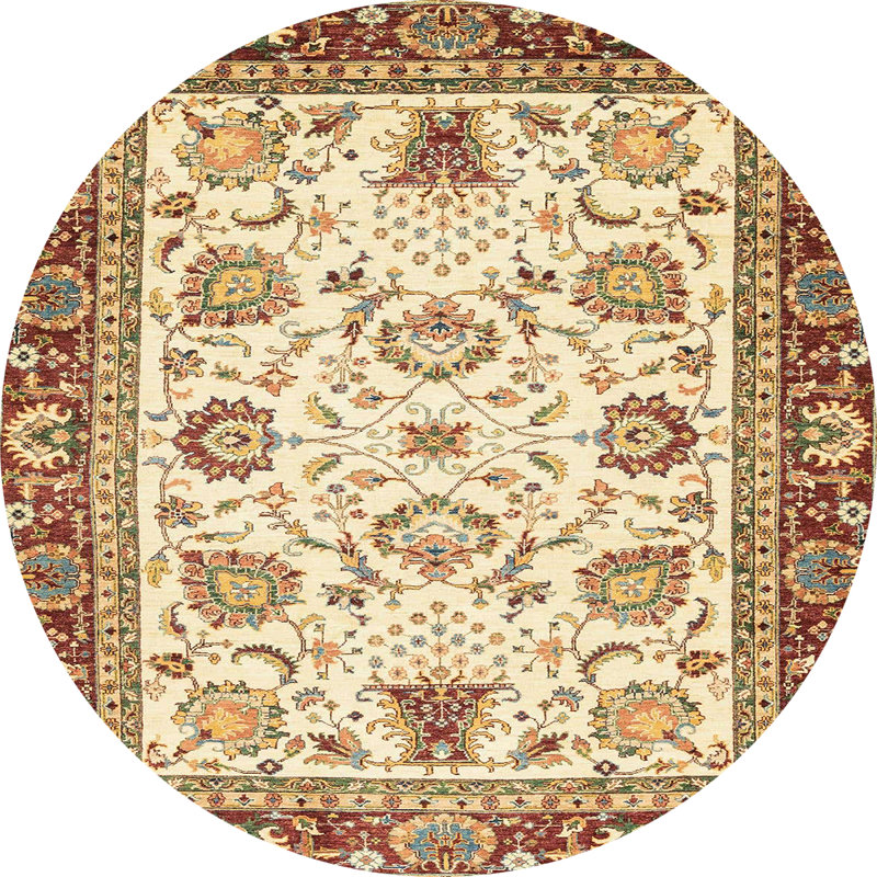 Tapis abstrait moderne 3239, Rond 5 pi