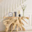 Console abstraite en bois pour pièce d'entrée remarquable - 47,5 po, brun