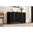 Black Sideboard With A Frame And Adjustable Shelves Large Storage In Framework