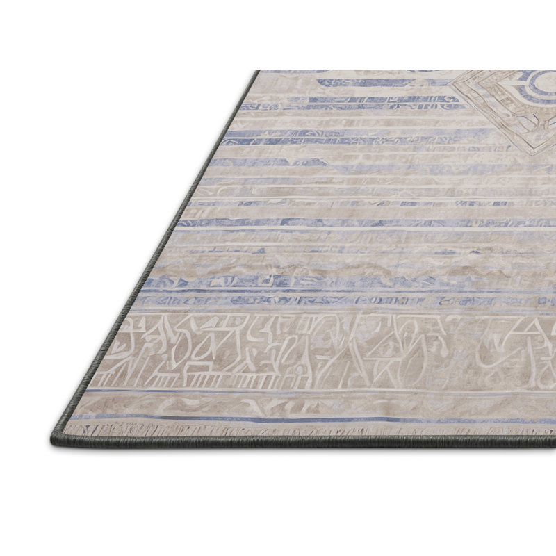 Tapis gris soyeux et moelleux, Carré 6 pi