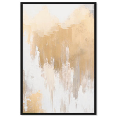 Art contemporain sur toile Soft Grey Glam Gold par Art Remedy
