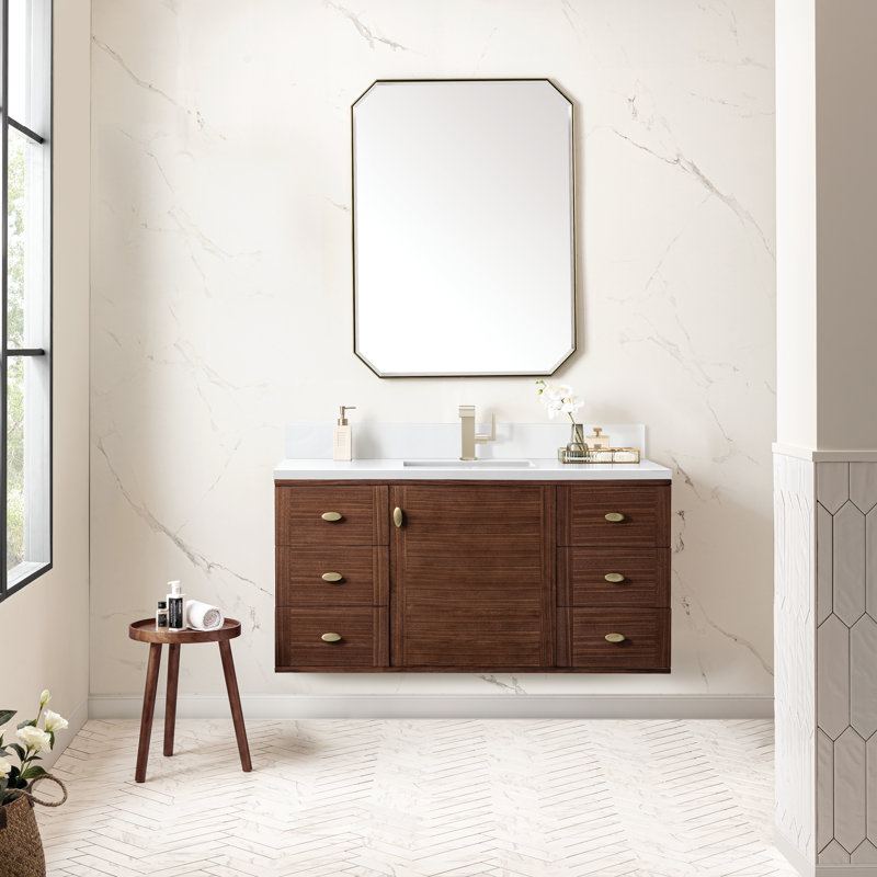 Amberly 48'' W Single Vanity, Single-Hole, White Zeus