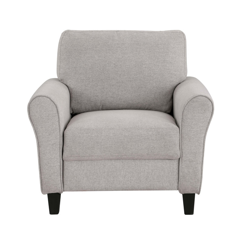 Chaise rembourrée Modern, Brown Gray Fabric