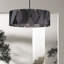Lustre incandescent 4 lumières Antisha, blanc mat avec ruban blanc-67256876-67256877