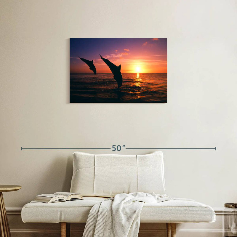 Brampt Dancing Bottlenose Dolphins, 20'' H x 30'' W