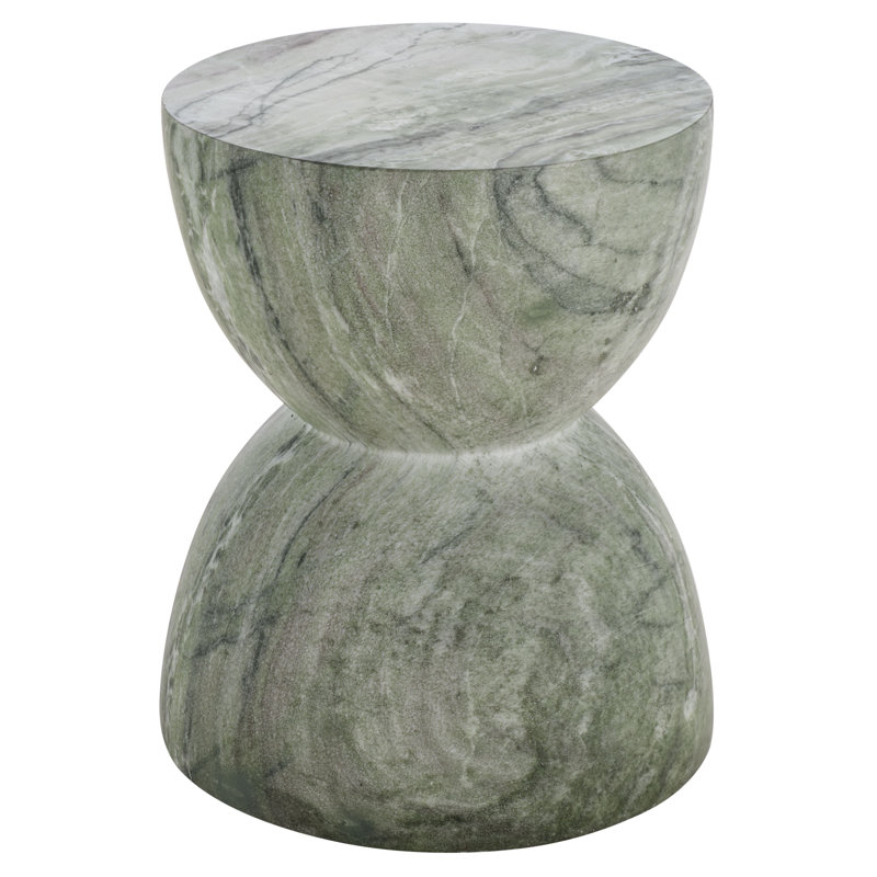 Aurielle Hourglass Accent Table, Green Marble