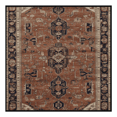 Tapis brun lavable à la machine