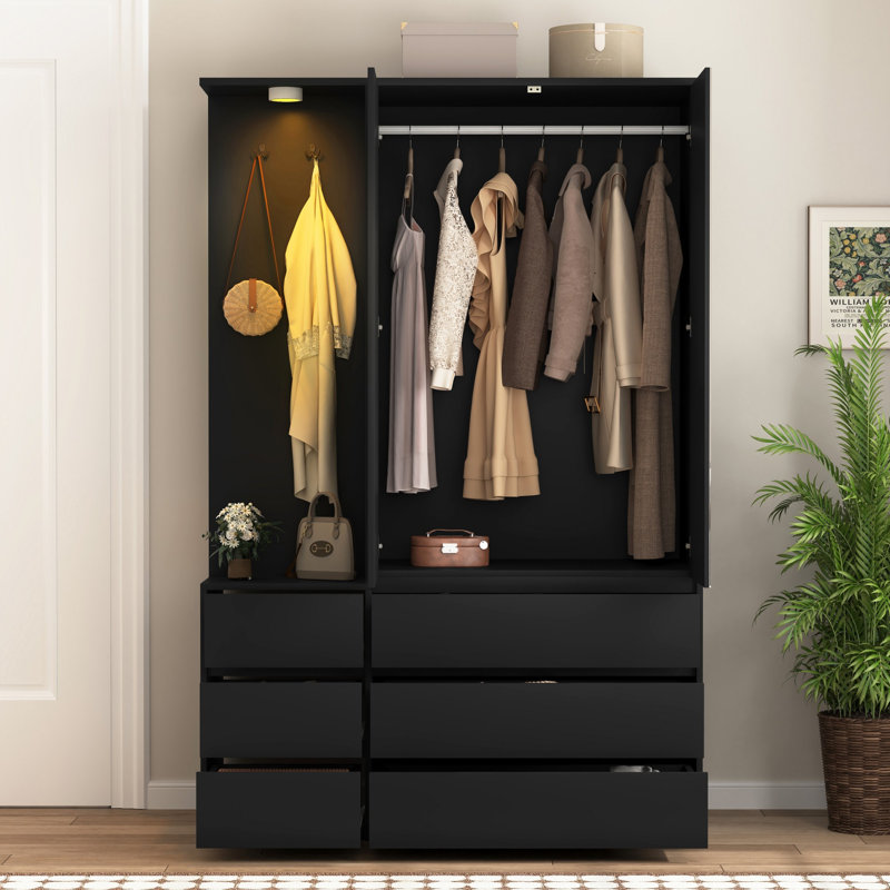 Combinaison de garde-robe et garde-robe moderne, Noir