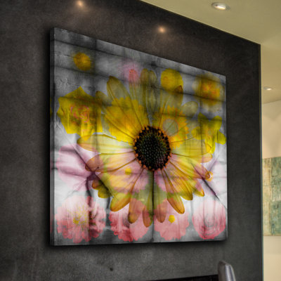 «Rose et jaune tournesol» par Parvez Taj, reproduction sur toile