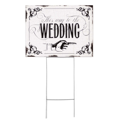 Enseigne rétro de jardin de mariage