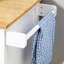 Chariot pour îlot de cuisine 27 "avec tiroir et porte vitrée, chariot de cuisine avec tablette réglable et porte-serviettes, blanc