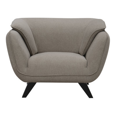 Chaise rembourrée Keley en gris et noir