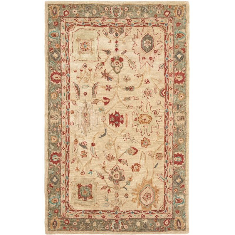 Tapis beige en laine Tingley, Rectangle 4 pi x 6 pi