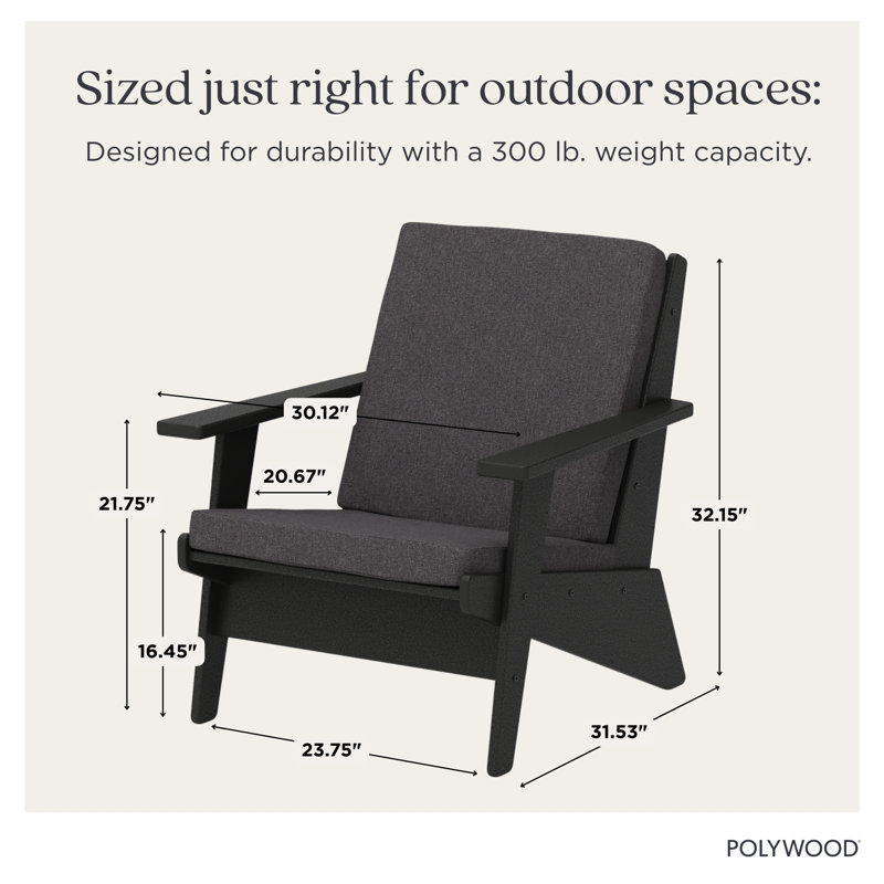 Chaise moderne POLYWOOD x Sol 72, Blanc, Marine Indigo Revolution®